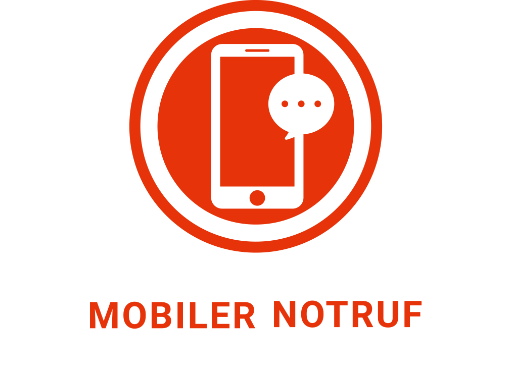Icon Mobiler Notruf rot - Rupprecht Alarmruf-Wachzentrale GmbH, Philipp-Reis-Straße 6, 59065 Hamm, Telefon 02381 - 67 50 55